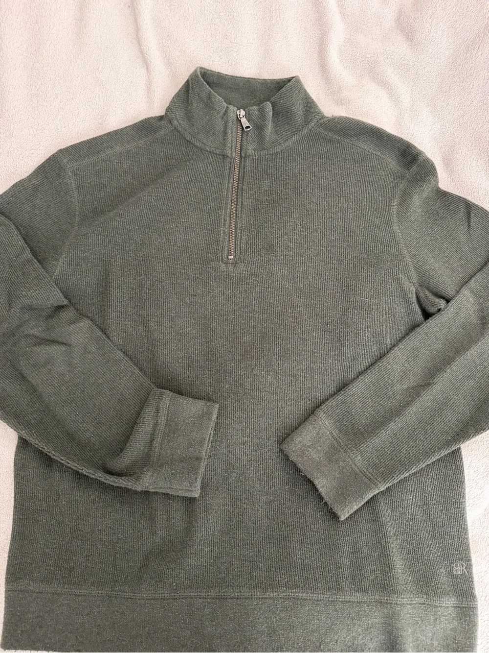 Banana Republic Olive Green Half-Zip Sweater
